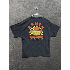 SCW Ramen Time Tokyo Japan Graphic T-Shirt Mens XL Black Short Sleeve Tee